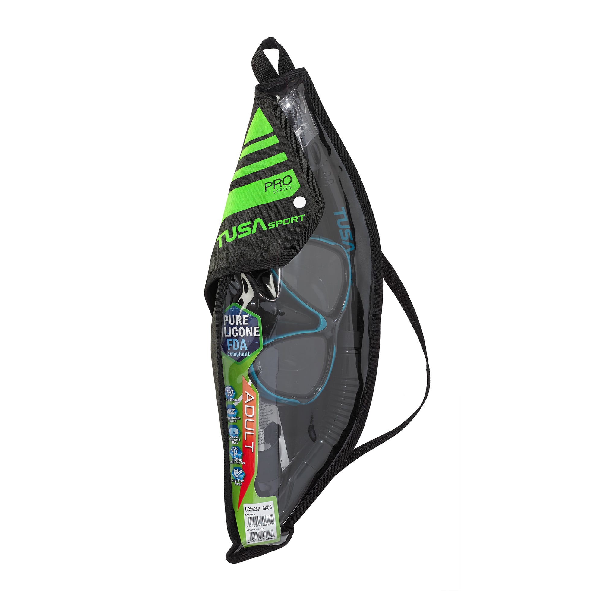 TUSA Powerview snorkelsett voksen maske tørrsnorkel