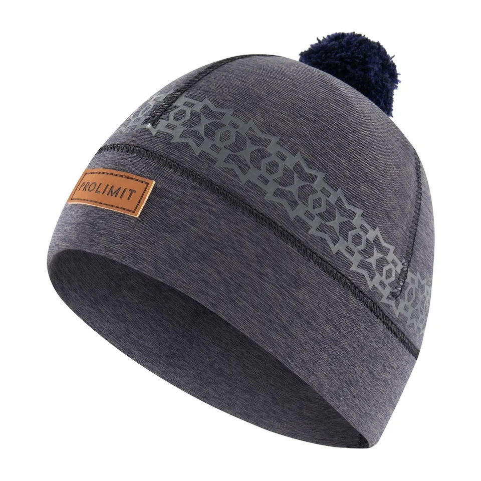 Prolimit Beanie Pom Pom neoprenlue svart/graa