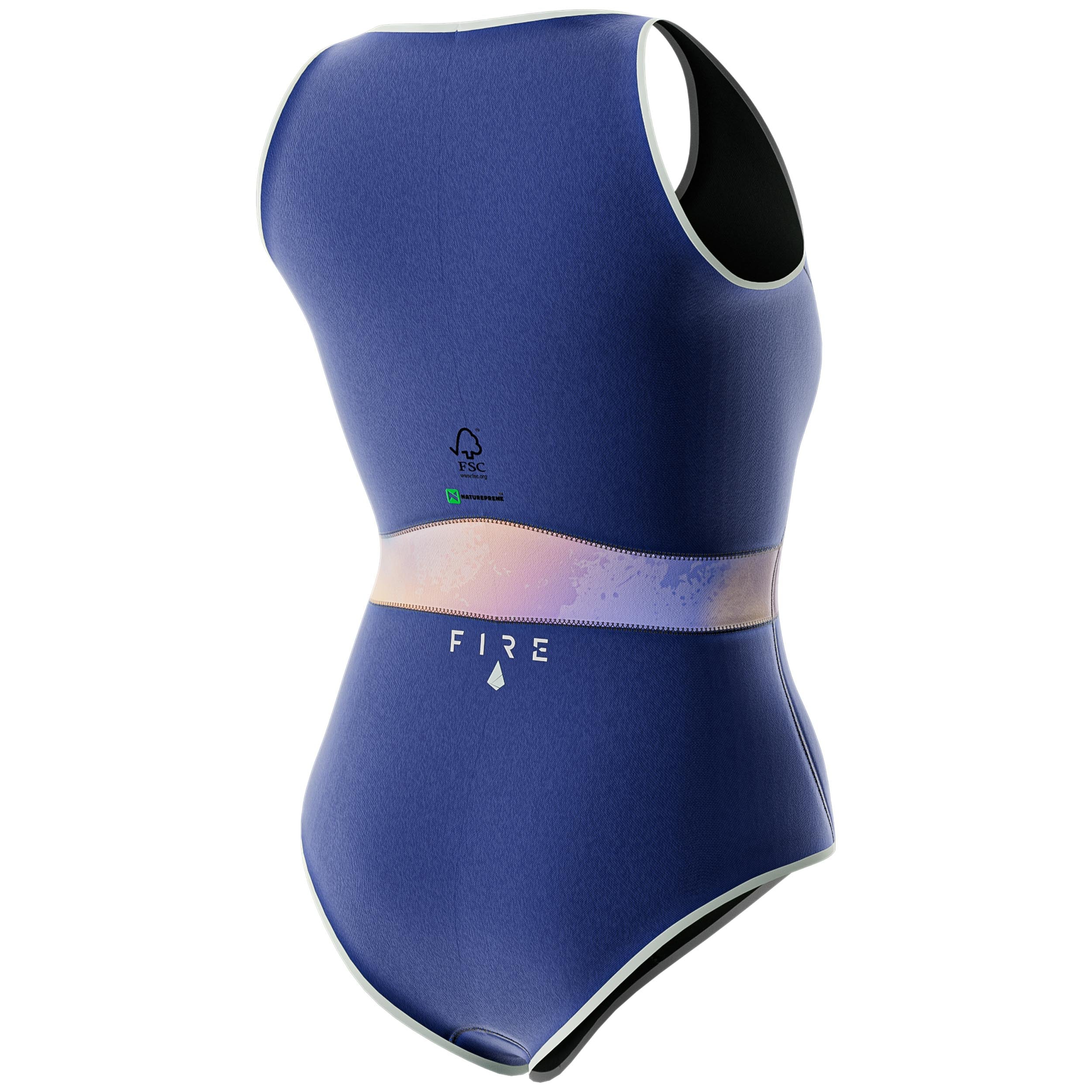 Prolimit Fire Sleeveless Shorty Front V-Zip 2/2 våtdrakt blå
