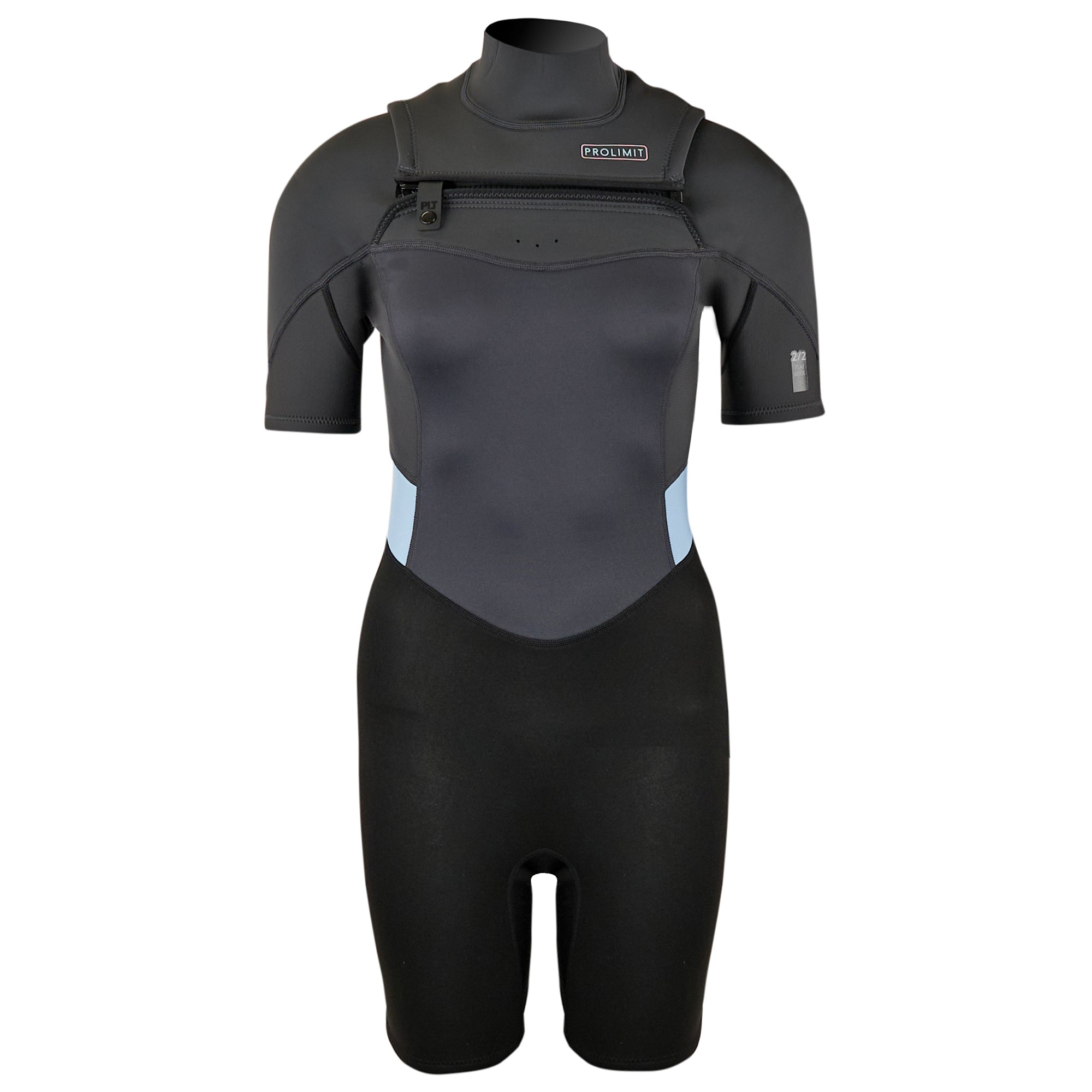 Prolimit Fire Shorty Freezip 2/2 våtdrakt blå/grå