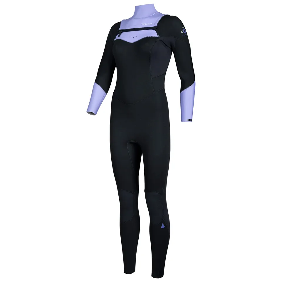 Prolimit Fire Steamer Freezip 3/2 våtdrakt dame svart lavendel