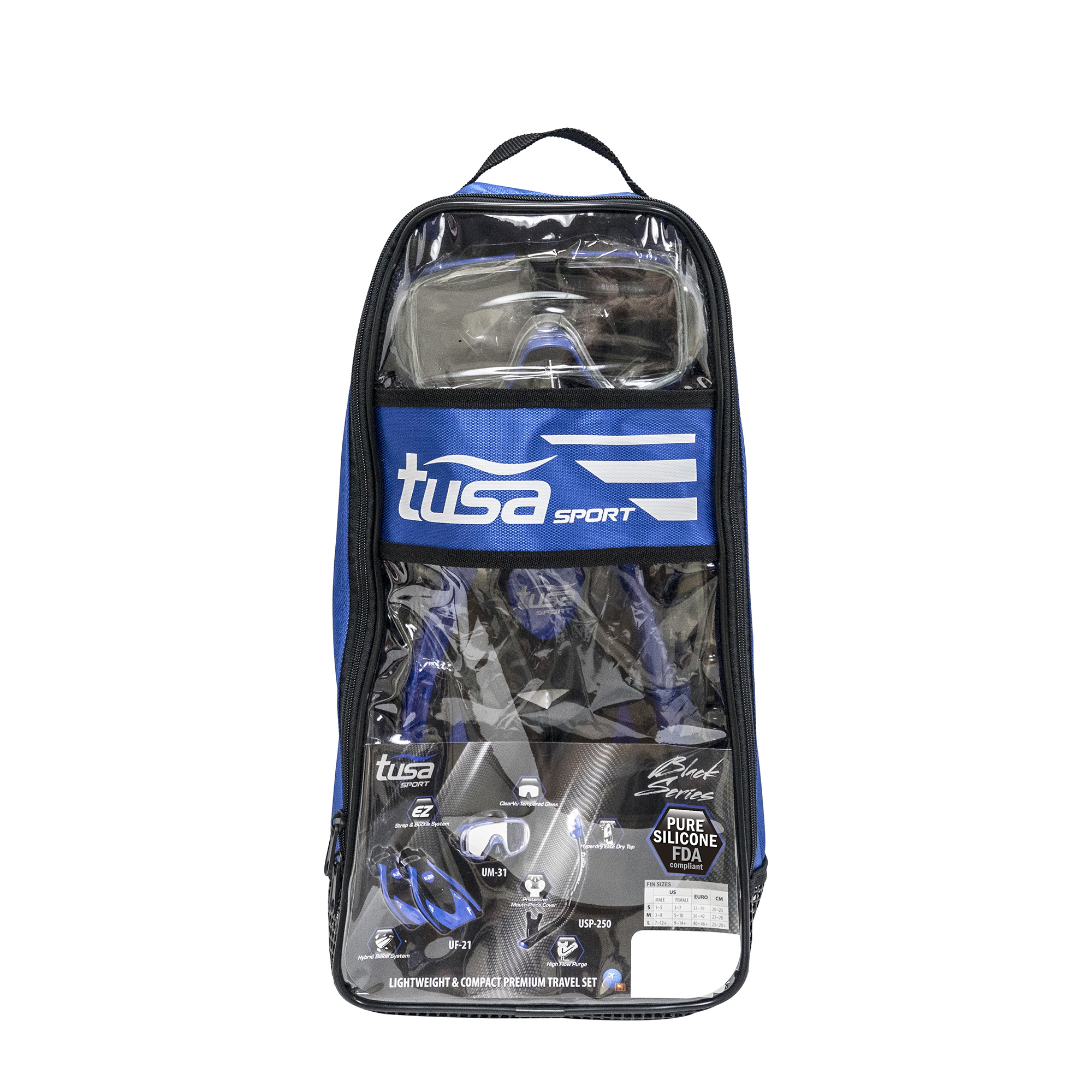 TUSA Visio Tri-Ex snorklesett voksne vidvinkel