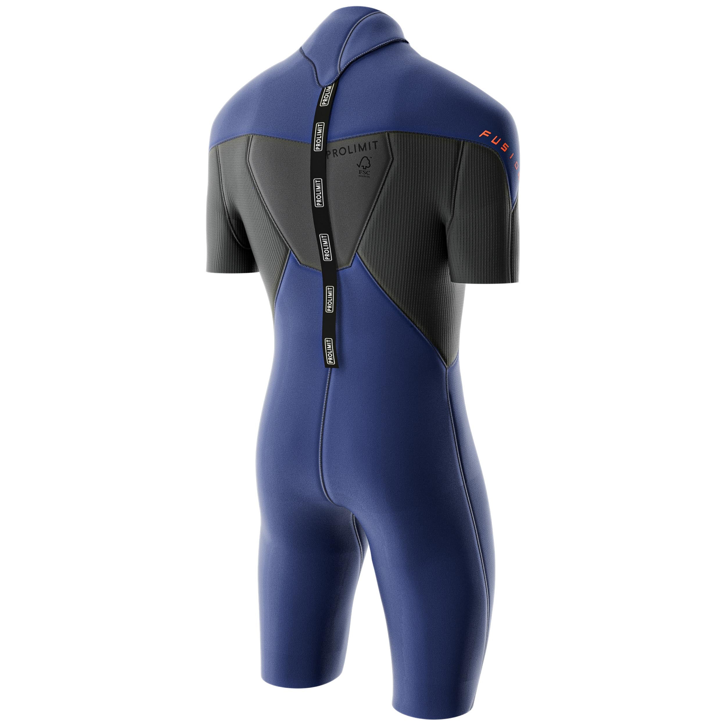 Prolimit Fusion Shorty V-Zip 2/2 herrevåtdrakt svart 2mm