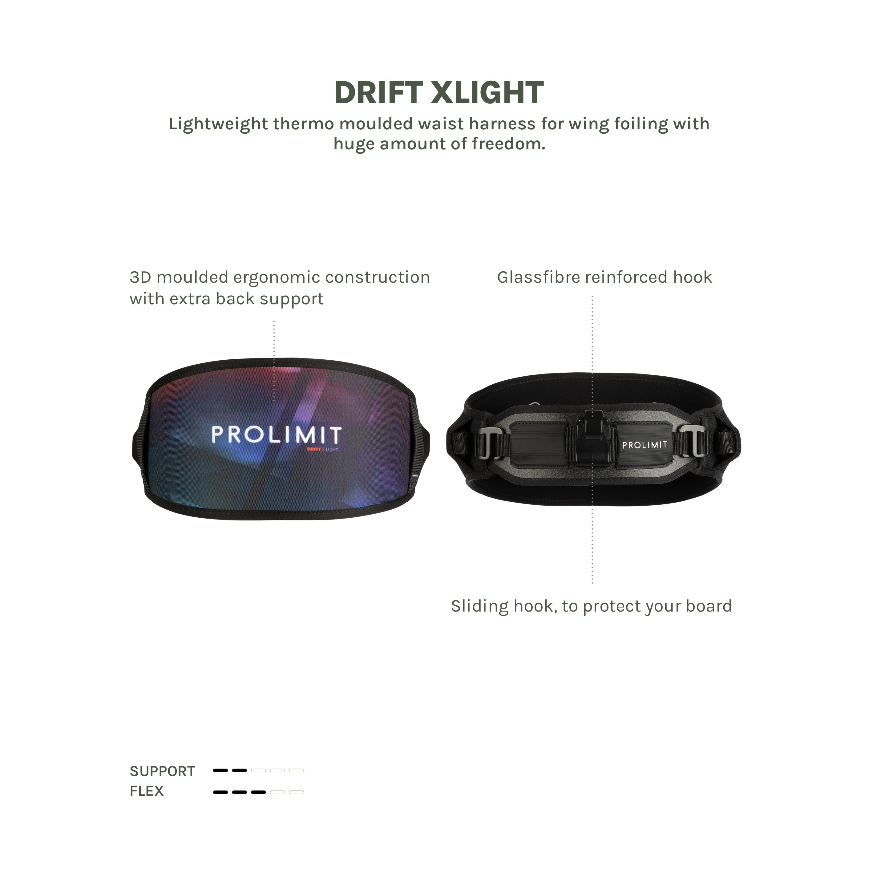 Prolimit Drift X-Light wingtrapez svart S/M