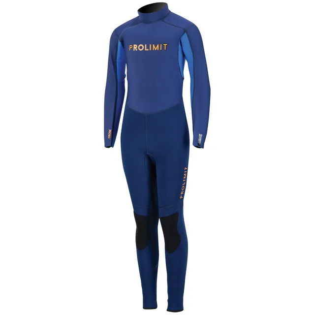 Prolimit Grommet V-Backzip 3/2 våtdrakt barn blå/oransje