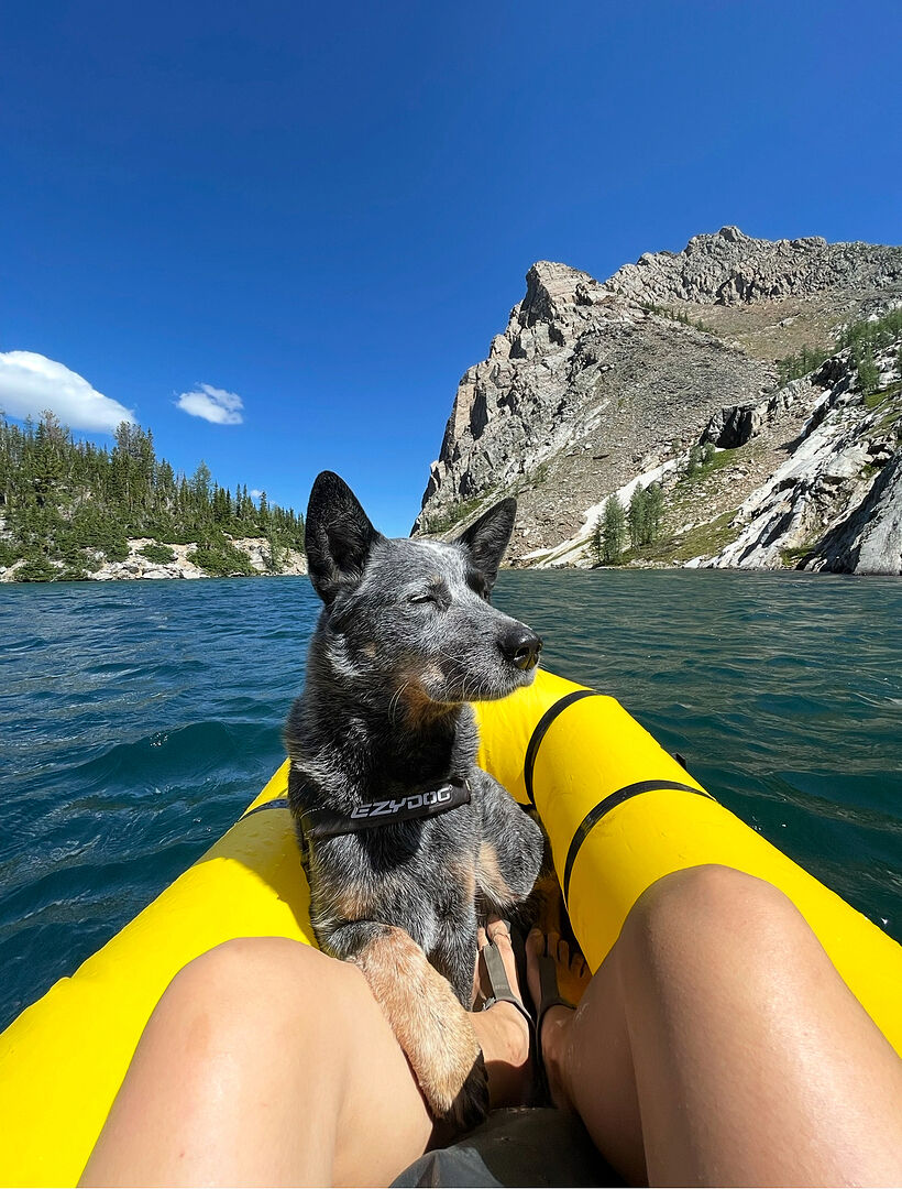 Kokopelli Rogue-Lite packraft gul minimalistisk