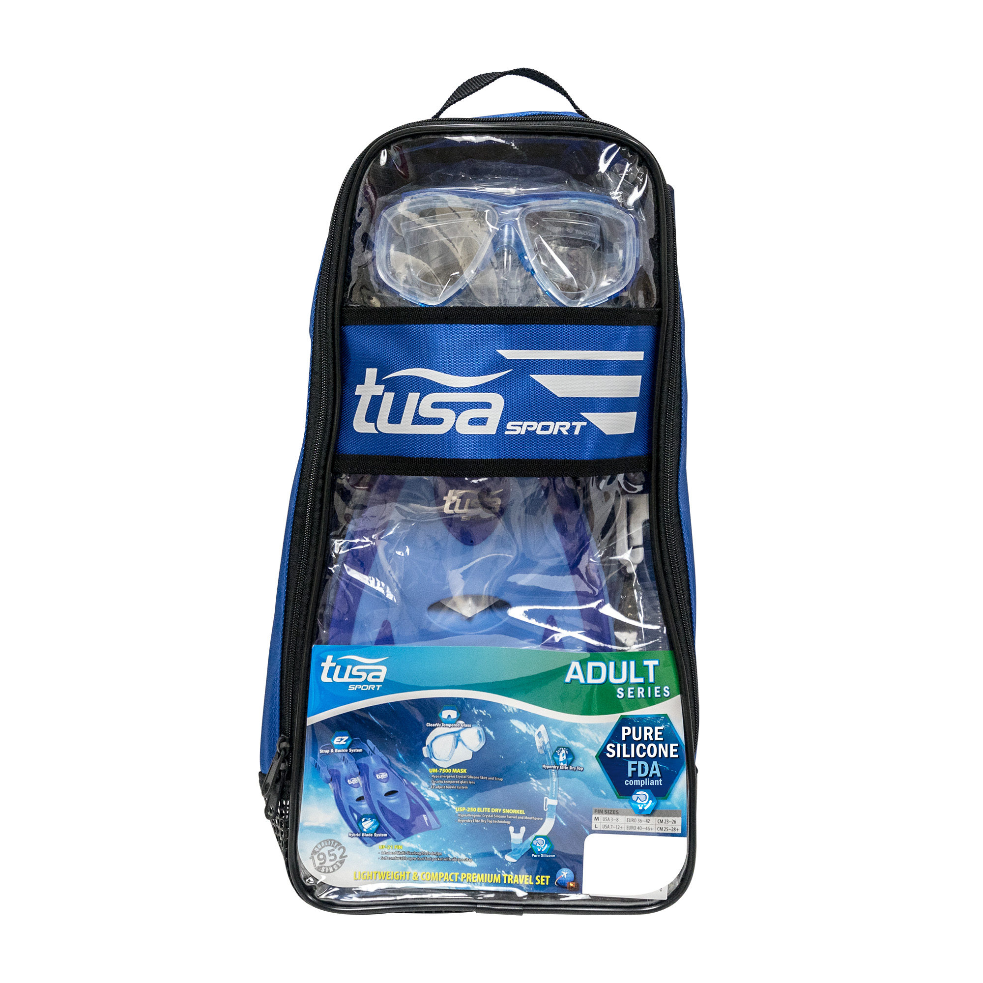Tusa Splendive snorkelsett voksen tørr