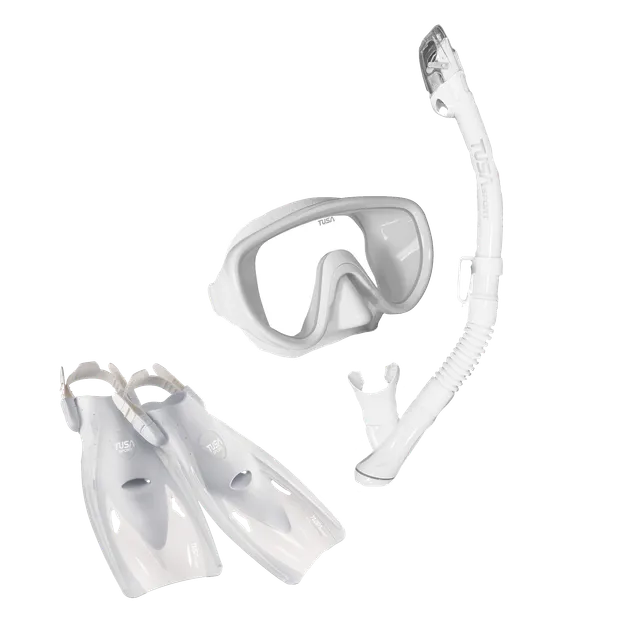 TUSA Serene UC-1521QB snorkelsett hvit med finner