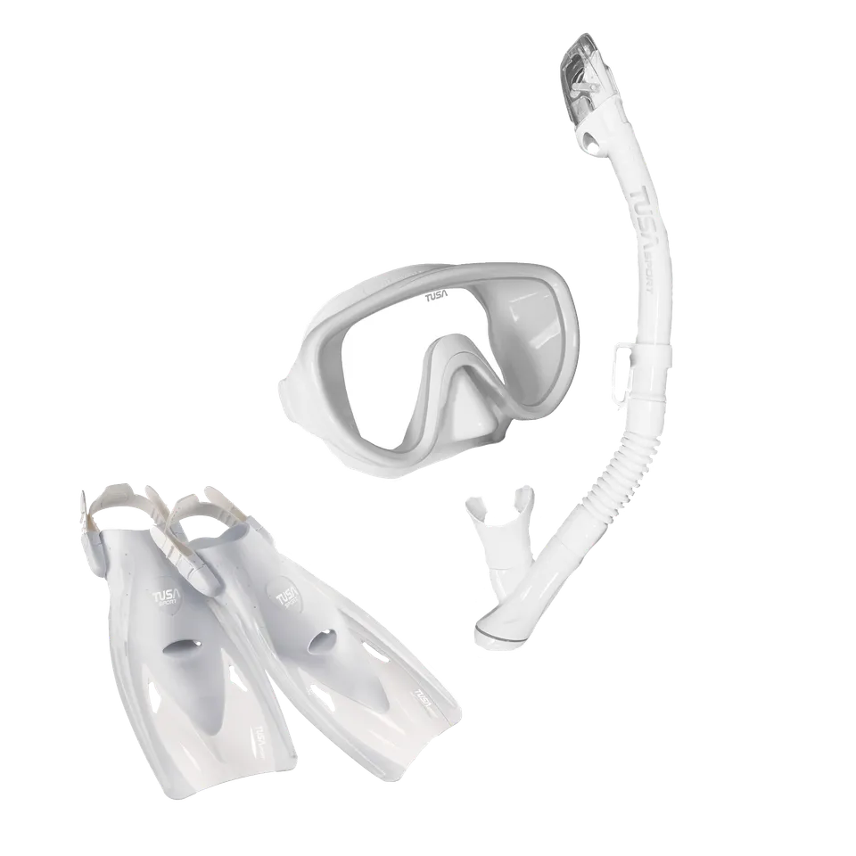 TUSA Serene UC-1521QB snorkelsett hvit med finner