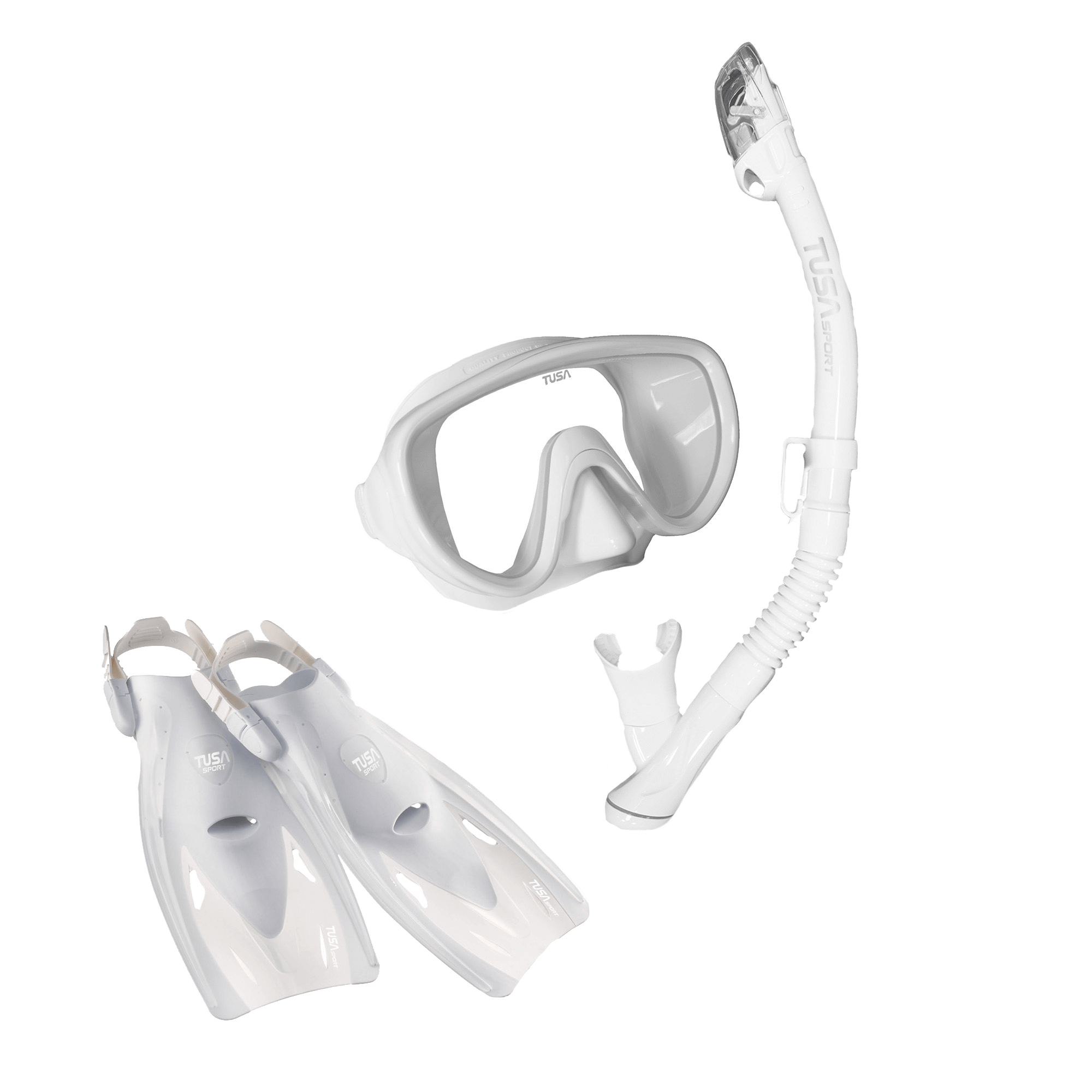 TUSA Serene UC-1521QB snorkelsett hvit med finner