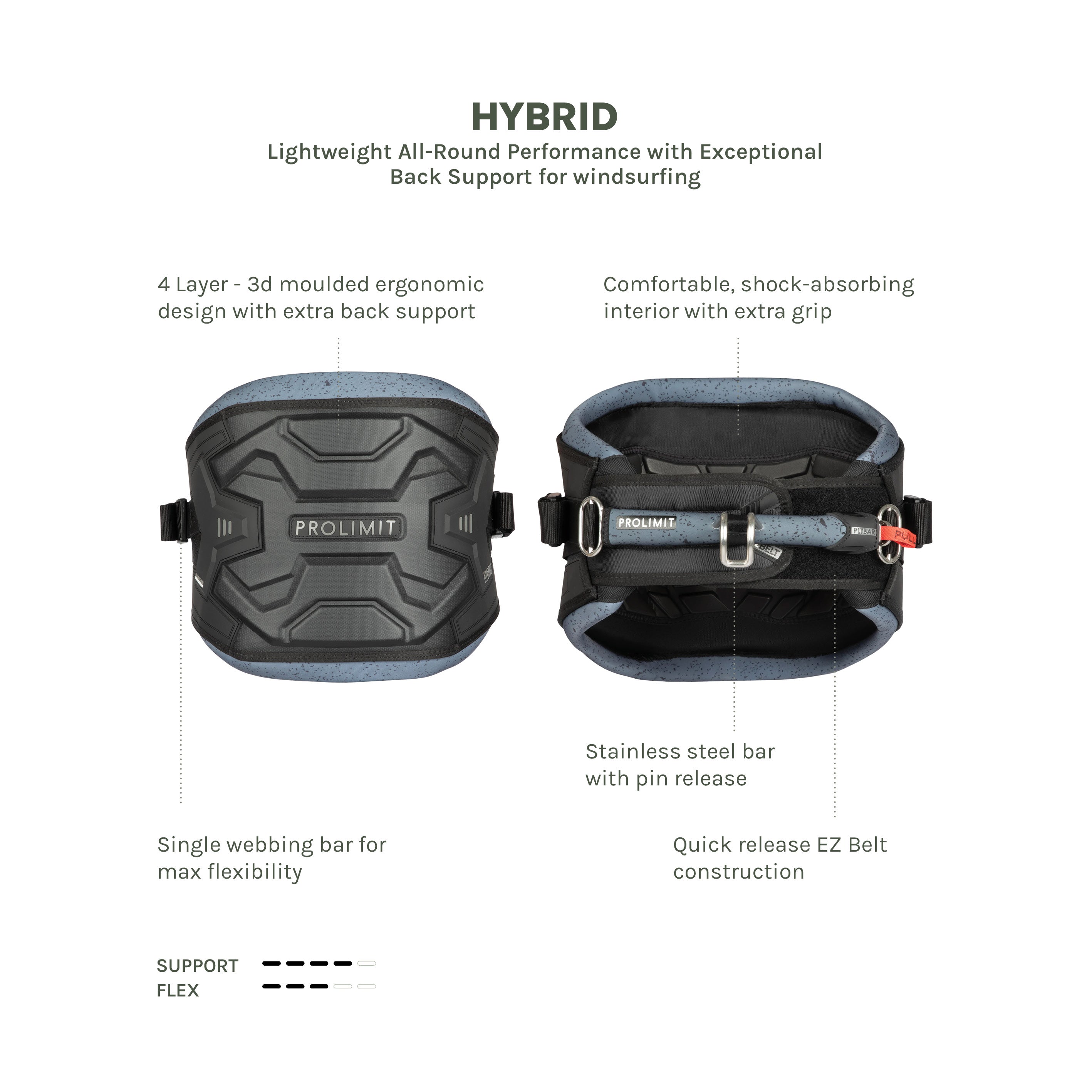 Prolimit Hybrid sele herre svart navy