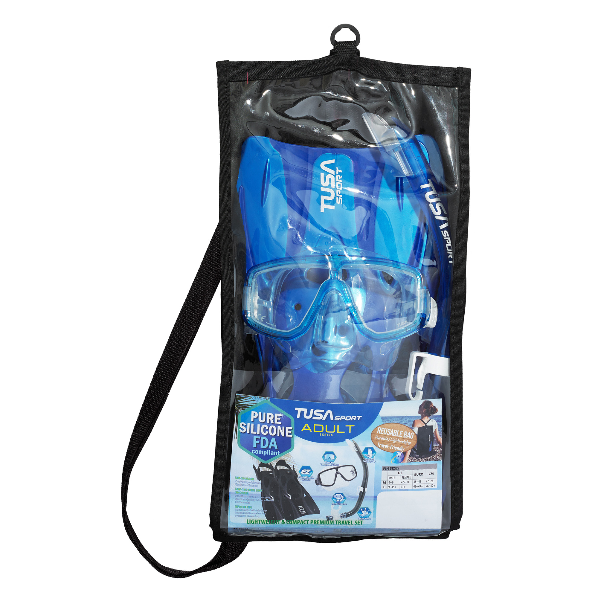 TUSA Platina Hyperdry snorkelsett voksne reise