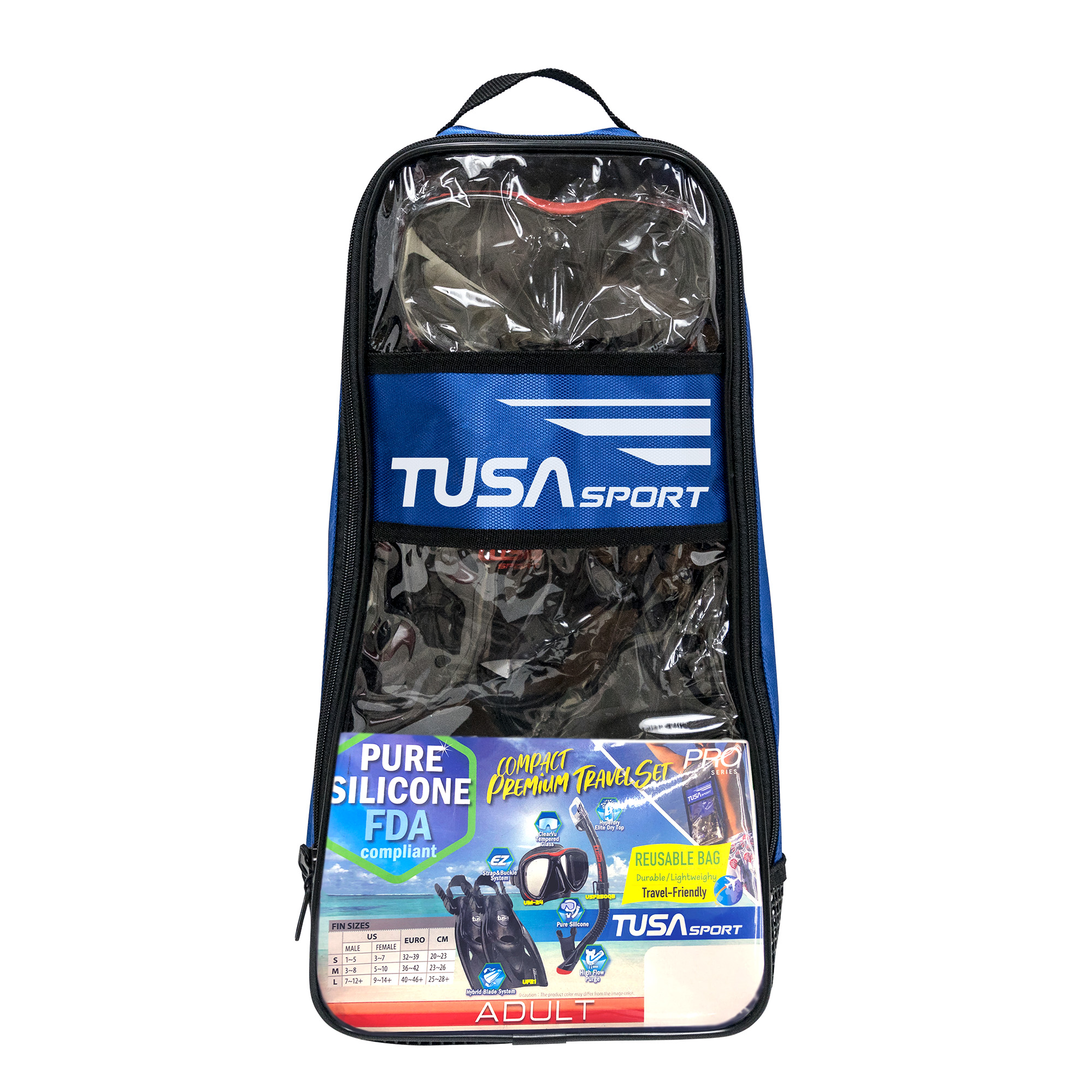 TUSA Powerview snorkelsett maske svømmeføtter
