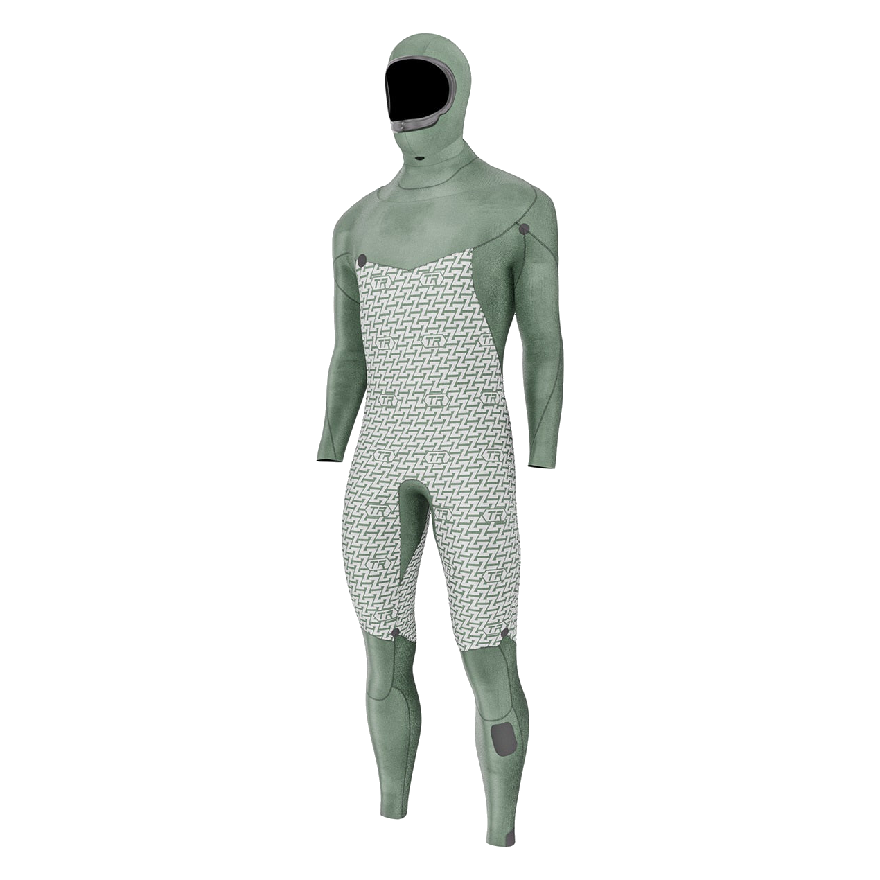 Prolimit Vapor Steamer C-Zip våtdrakt 6/4 hette svart/blå