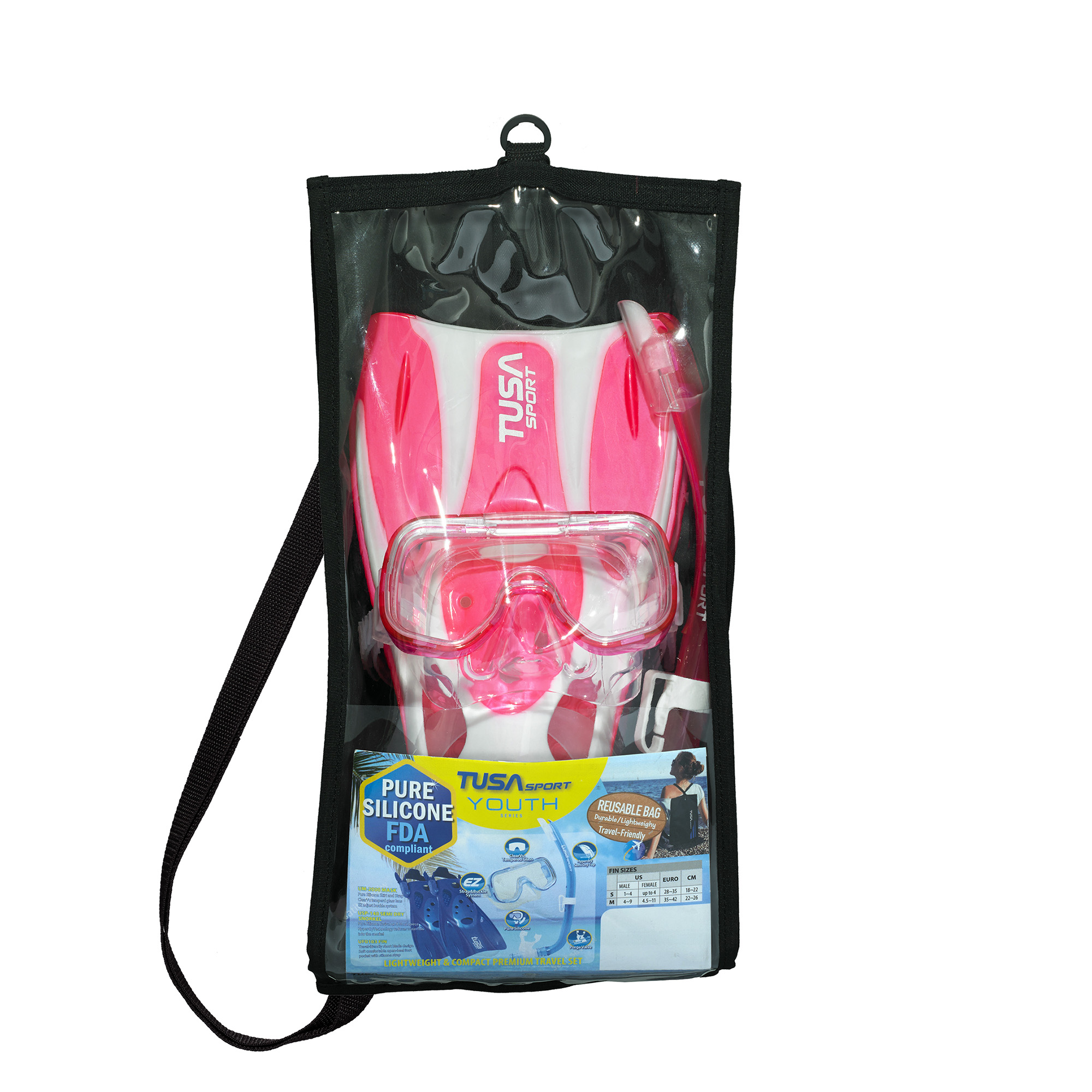 TUSA Mini-Kleio Hyperdry snorkelsett barn med bag
