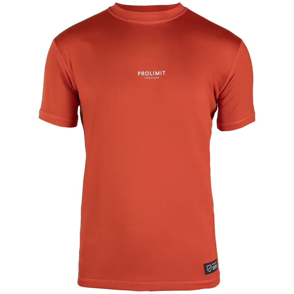 Prolimit Logo rashguard kortermet rød UV50+