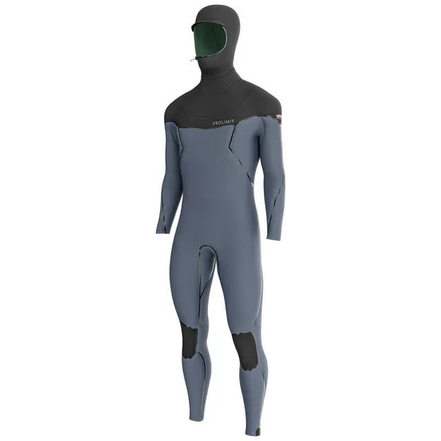 Prolimit Vapor Steamer C-Zip 6/4 våtdrakt svart/blå hette