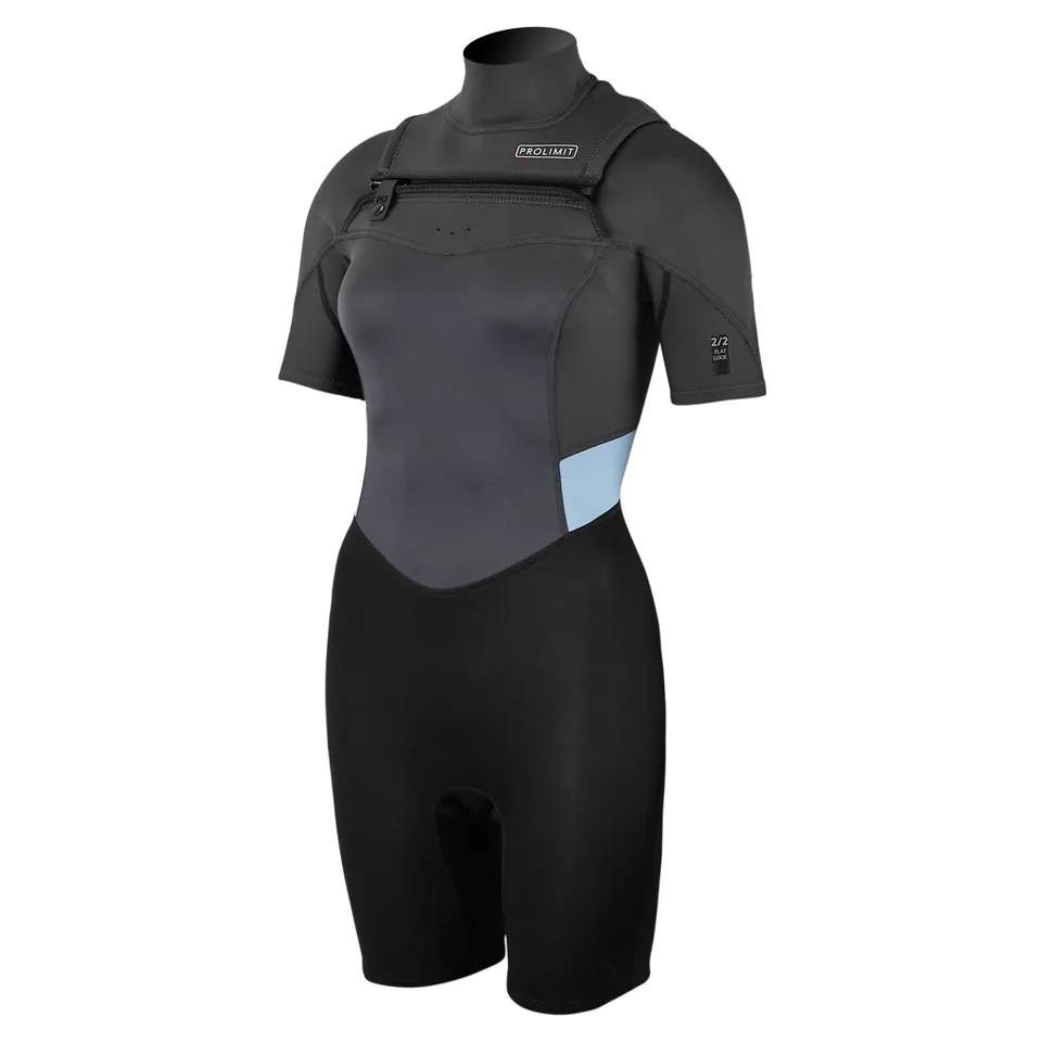 Prolimit Fire Shorty Freezip 2/2 våtdrakt blå/grå